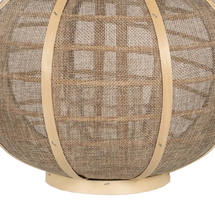 FAROL PORTAVELAS NATURAL YUTE DECORACIÓN PEQUEÑO
