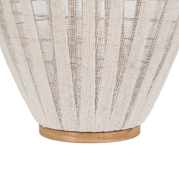 FAROL PORTAVELAS NATURAL-BEIGE BAMBÚ GRANDE