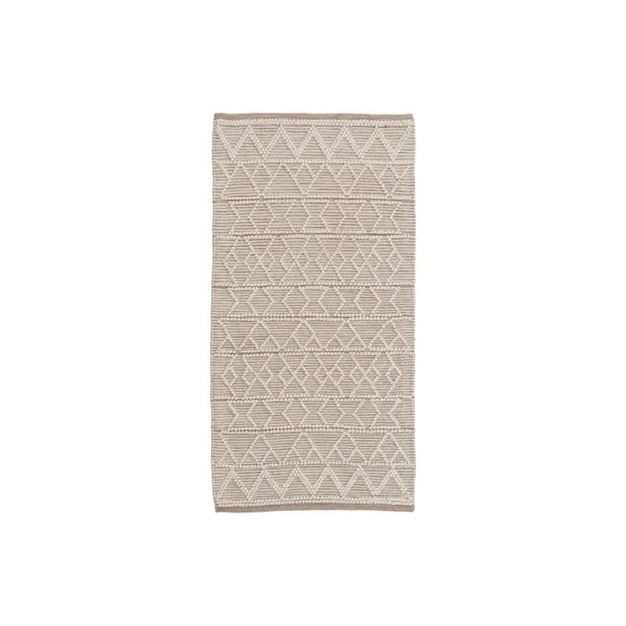 ALFOMBRA CREMA TEJIDO DECORACIÓN PEQUEÑA