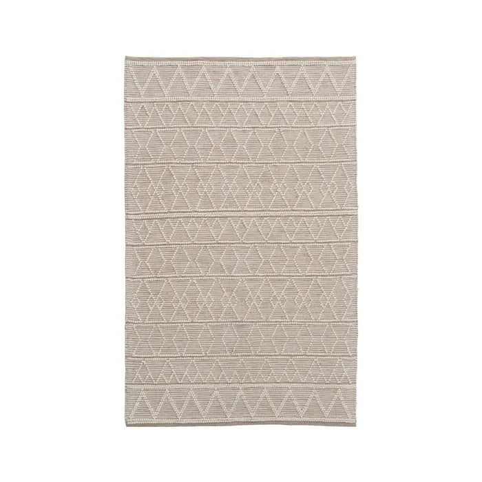 ALFOMBRA CREMA TEJIDO DECORACIÓN MEDIANA