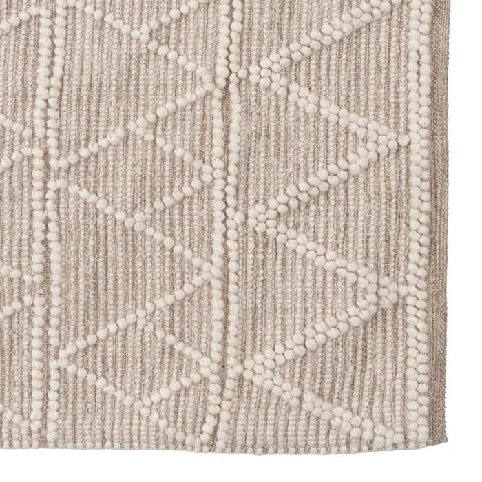 ALFOMBRA CREMA TEJIDO DECORACIÓN GRANDE