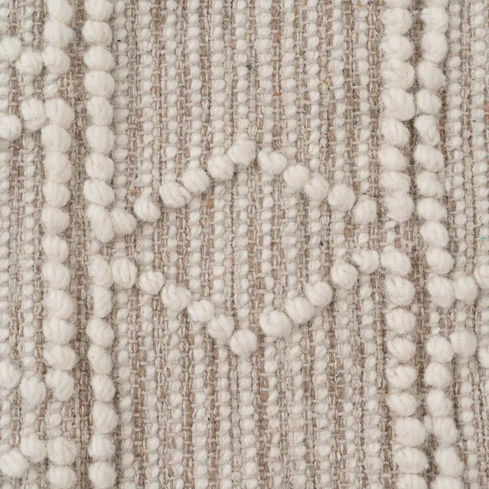 ALFOMBRA CREMA TEJIDO DECORACIÓN GRANDE