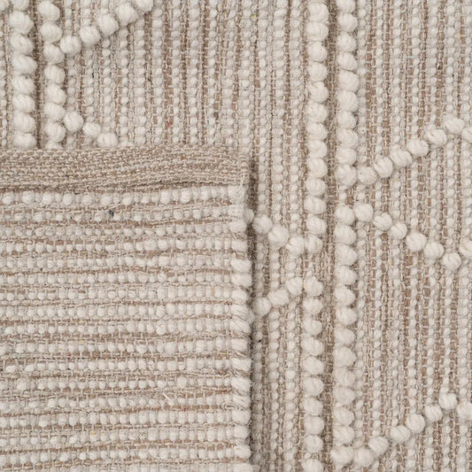 ALFOMBRA CREMA TEJIDO DECORACIÓN GRANDE