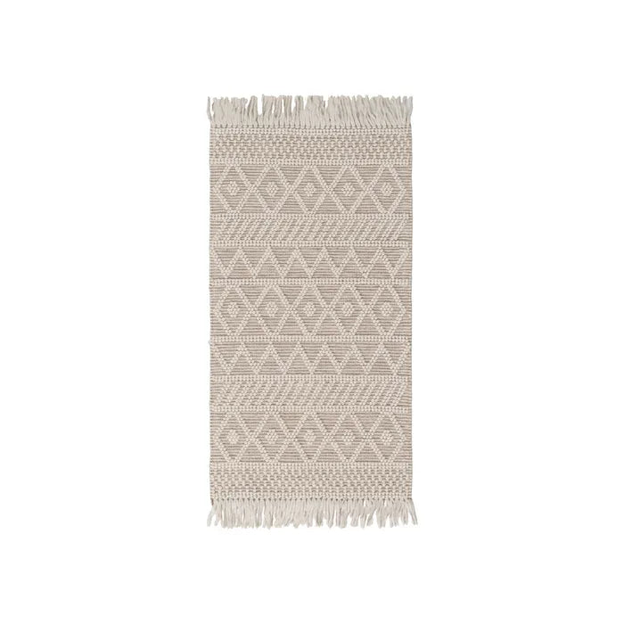ALFOMBRA CREMA TEJIDO DECORACIÓN PEQUEÑA