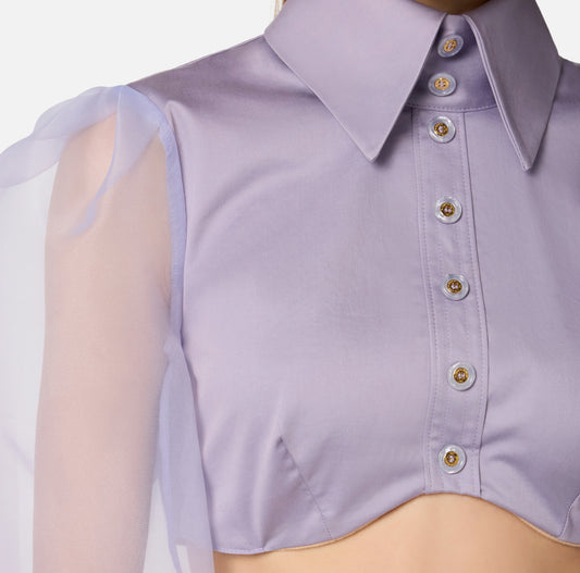 WOMEN'S BLOUSE CROP W SLEEVES LILLA