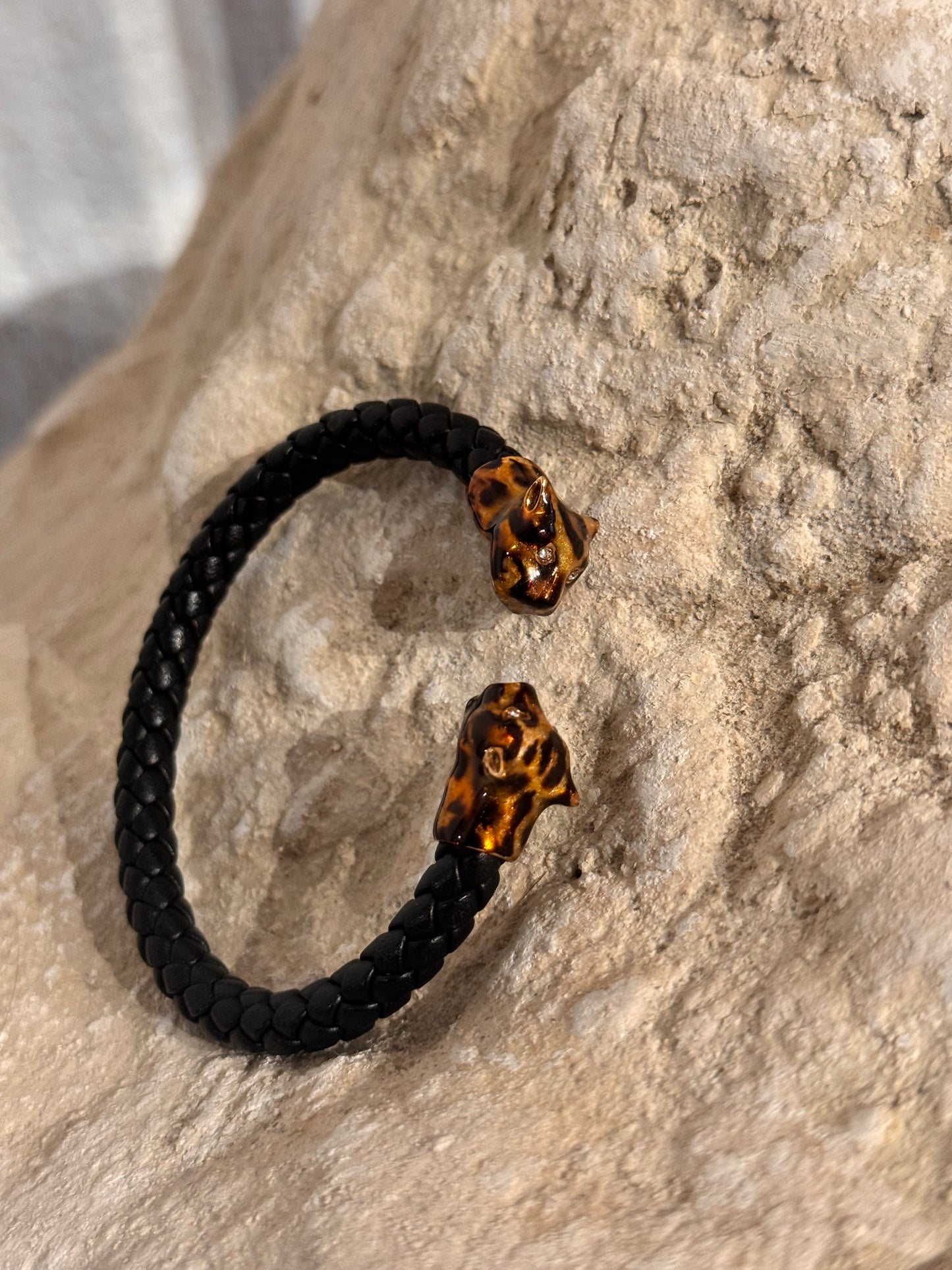 BRACELET PANTER BLACK/CUERO