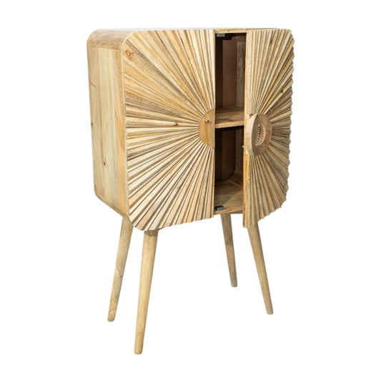 MUEBLE ALTO 2P MADERA MANGO RAYOS SOL