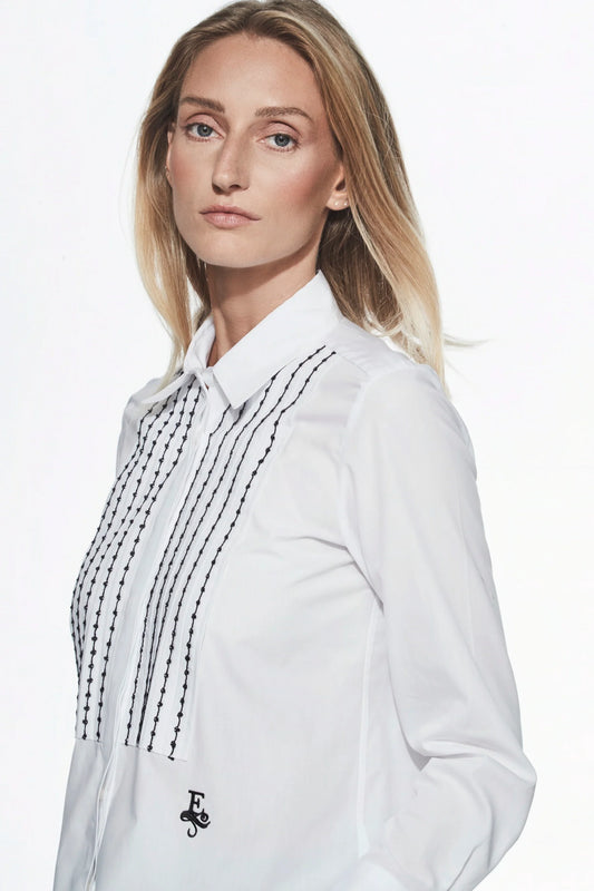 CAMISA PECHERO JARETAS BORDADO GINEBRA