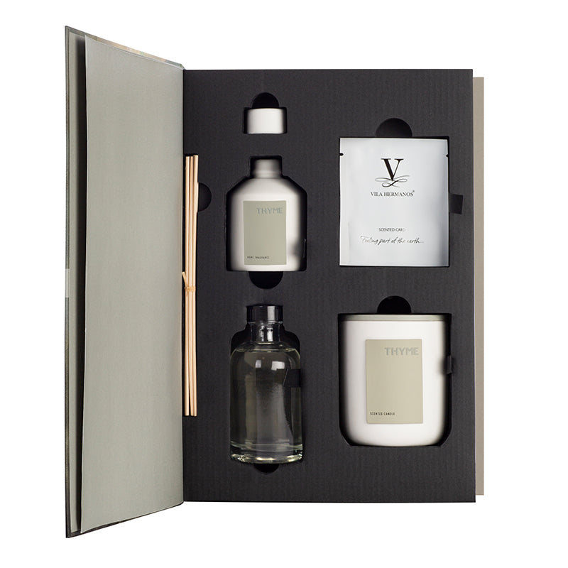 VERDE SALVIA THYM SET DE REGALO VELA/ DIFUSOR/ 2 TARJETAS