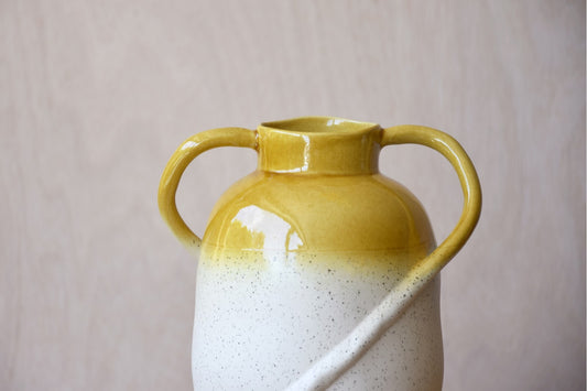 JARRÓN CERÁMICA CASTRO MOSTAZA
