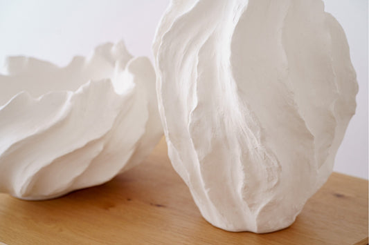 JARRÓN CERÁMICA NOVA. BLANCO. BAJO