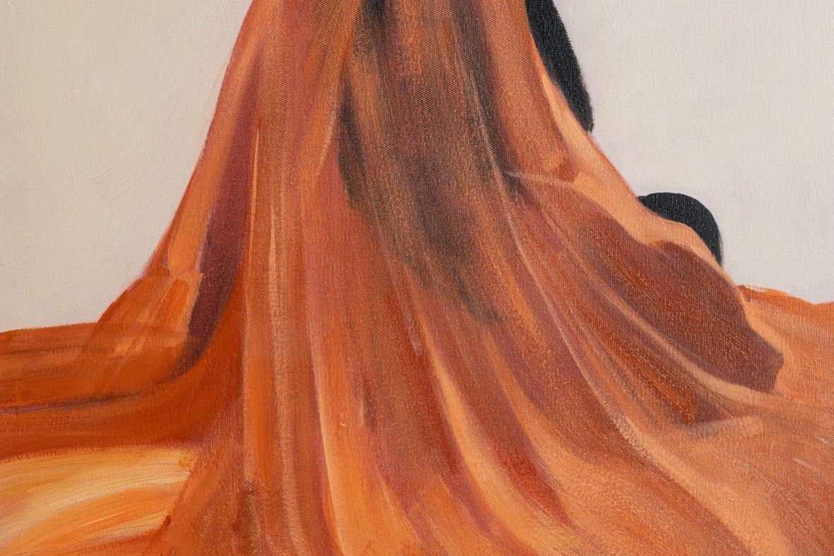CUADRO MUJER ORIENTE CRISTAL. N1