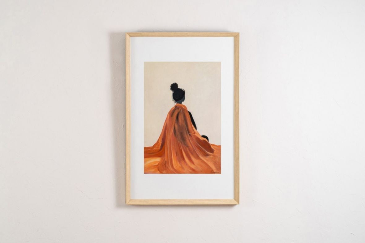CUADRO MUJER ORIENTE CRISTAL. N1