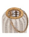 FAROL PORTAVELAS NATURAL-BEIGE BAMBÚ GRANDE