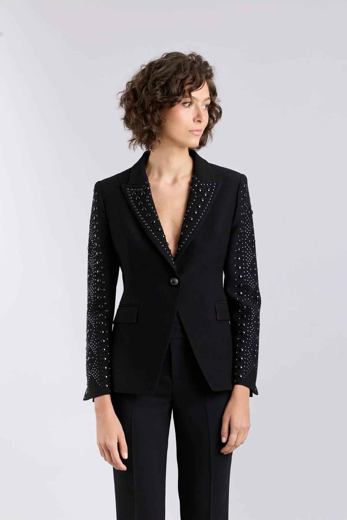 Blazer Tachas Lord Bryon Negro