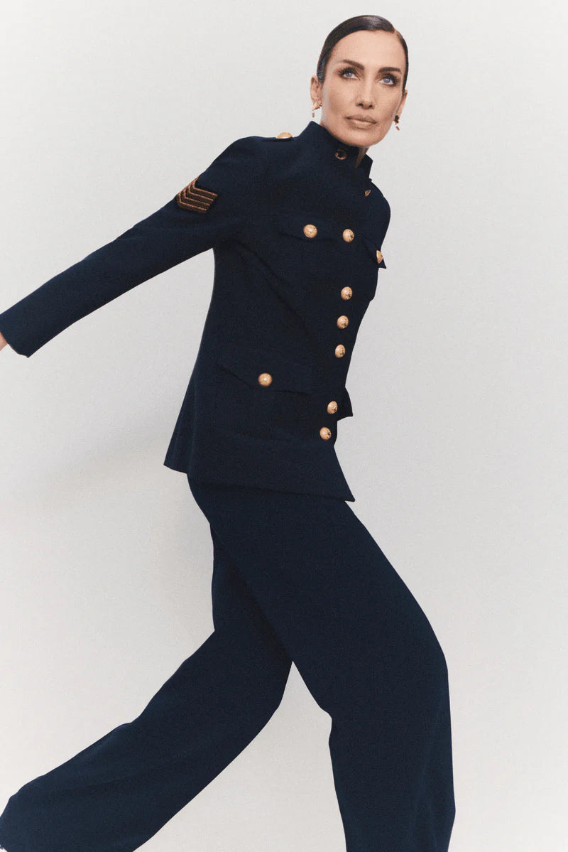 Blazer Larga Militar Manhattan Blue