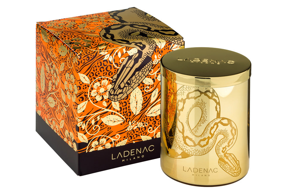 SERPIENTE VELA EN VASO 350 gr TAPA ORO LADENAC