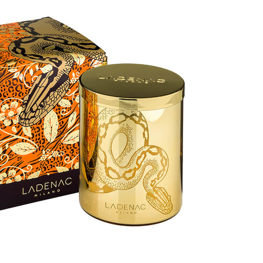 SERPIENTE VELA EN VASO 350 gr TAPA ORO LADENAC