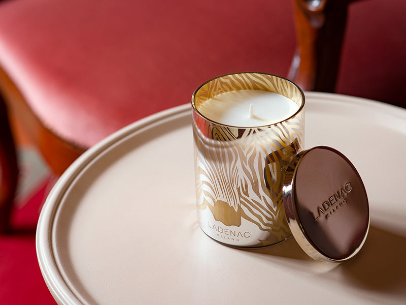 ZEBRA VELA EN VASO 350gr TAPA PLATA LADENAC