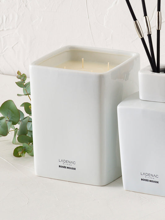 VELA EN VASO CERAMICA BLANCA BOISSE MOUSS 2000gr