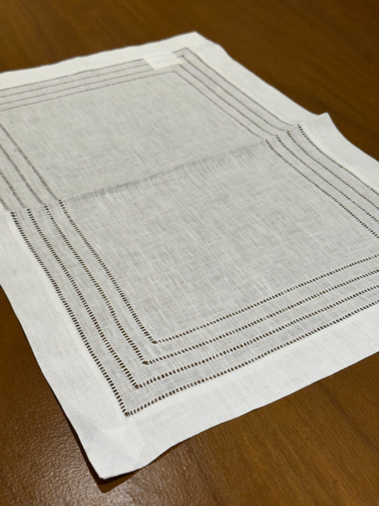 PAR DE INDIVIDUALES ESSENCE LINO BLANCO