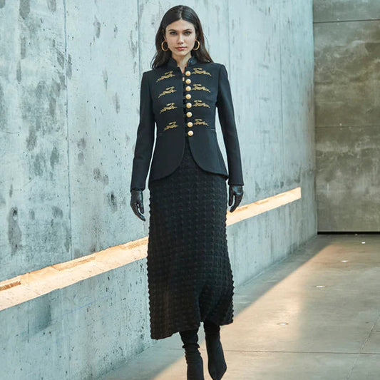 BLAZER NEGRO BORDADO STAR RABBIT