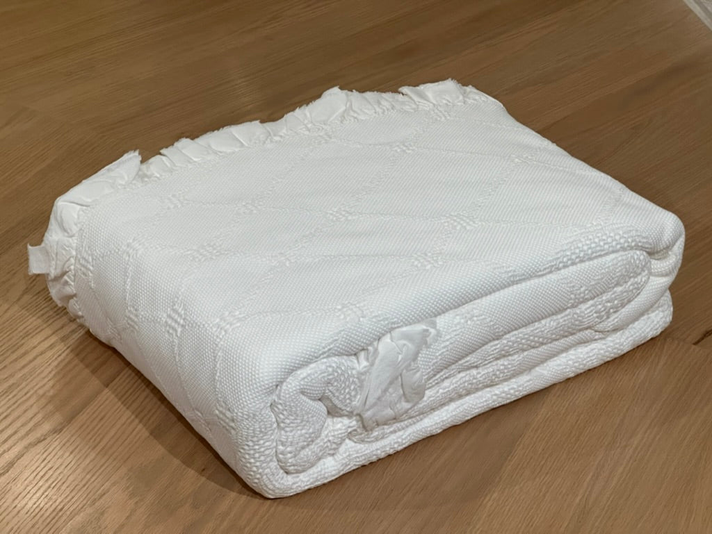 COLCHA ANAIS 270X270 BLANCO NATURAL