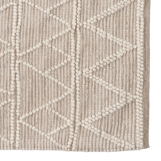 ALFOMBRA CREMA TEJIDO DECORACIÓN MEDIANA