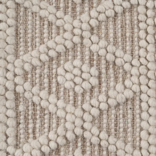 ALFOMBRA CREMA TEJIDO DECORACIÓN MEDIANA