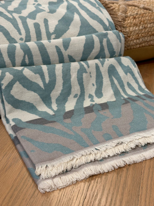 PLAID LEO CARDADA AQUA 130x200