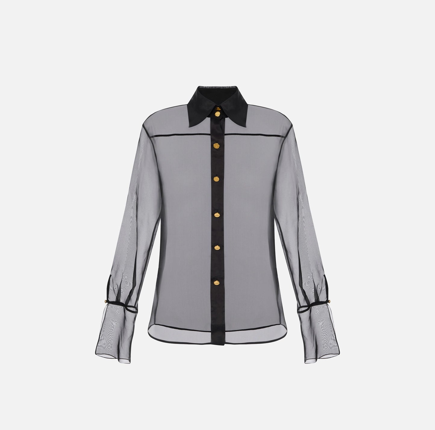 Camisa blusa negra organdi