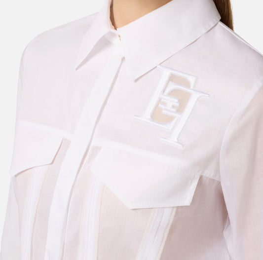 WOMEN'S BLOUSE CROP WHITE