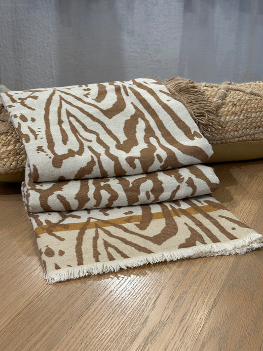 PLAID LEO CARDADA CAMEL 130X200