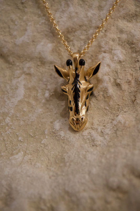Colgante Jirafa Negro y Oro