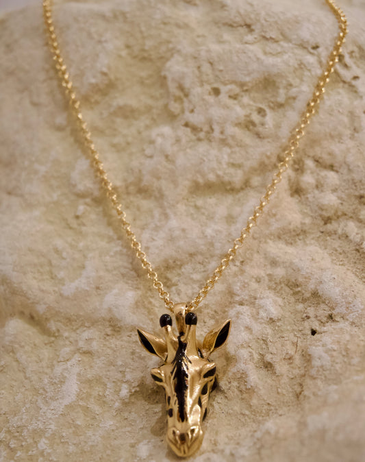 Colgante Jirafa Negro y Oro