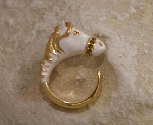 Anillo Caballo Mini Blanco