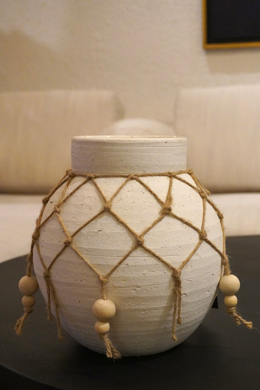 JARRON CERAMICA CON CUENDAS