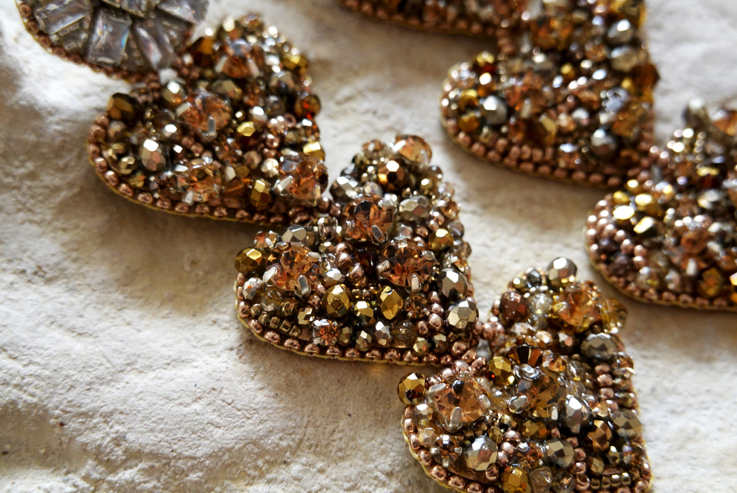 Aretes Gold Hearts