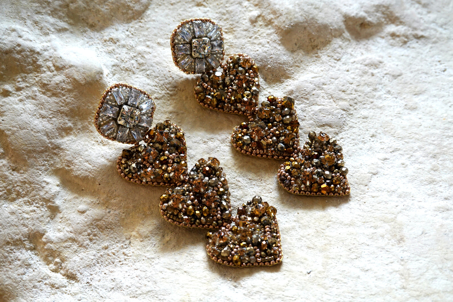 Aretes Gold Hearts