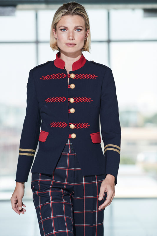 BLAZER BORDADA MARINO RENATA SCOTTISH
