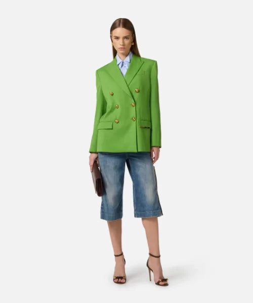 WOMEN'S JACKET BLAZER GREEN ALOE