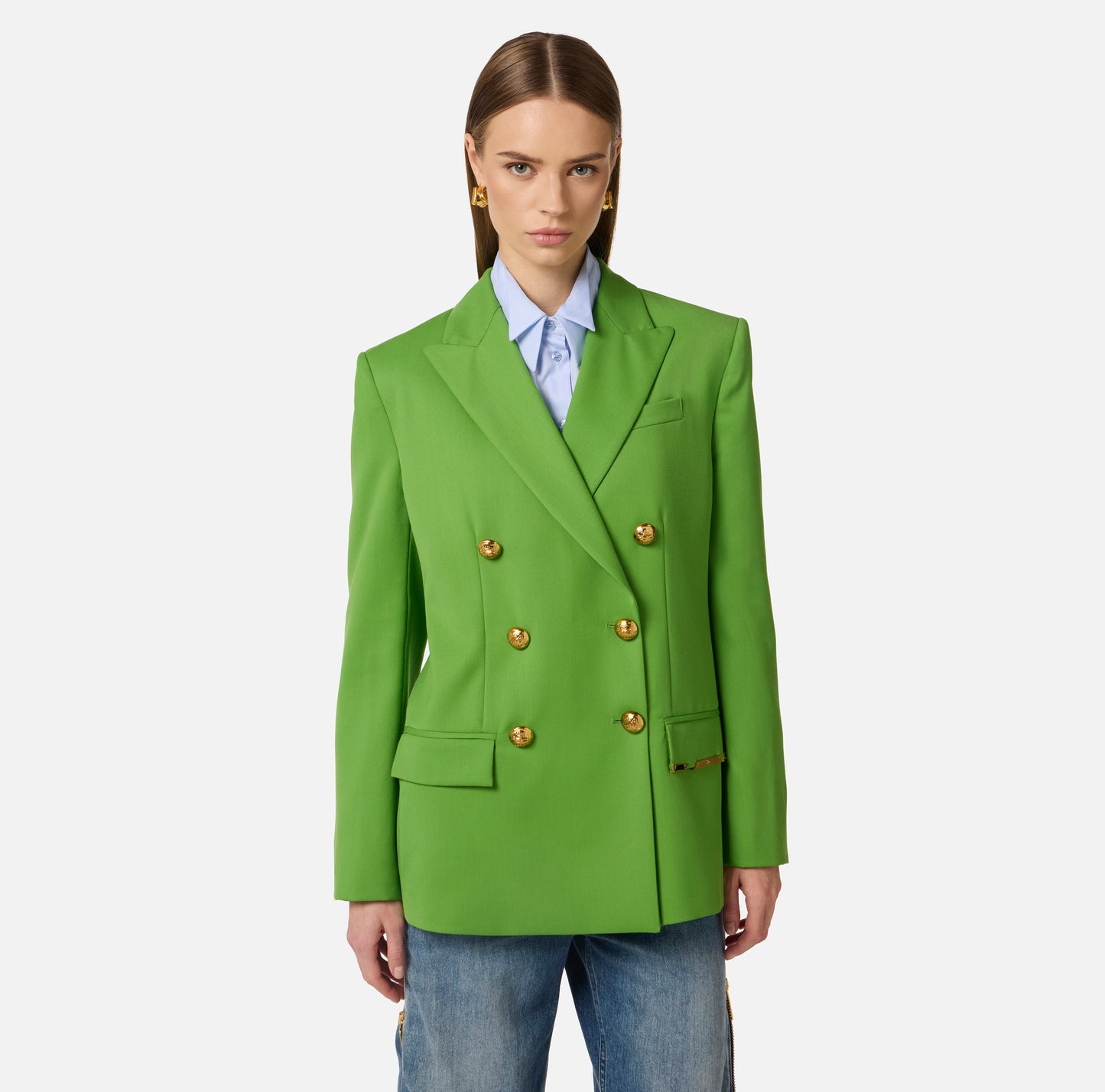 WOMEN'S JACKET BLAZER GREEN ALOE