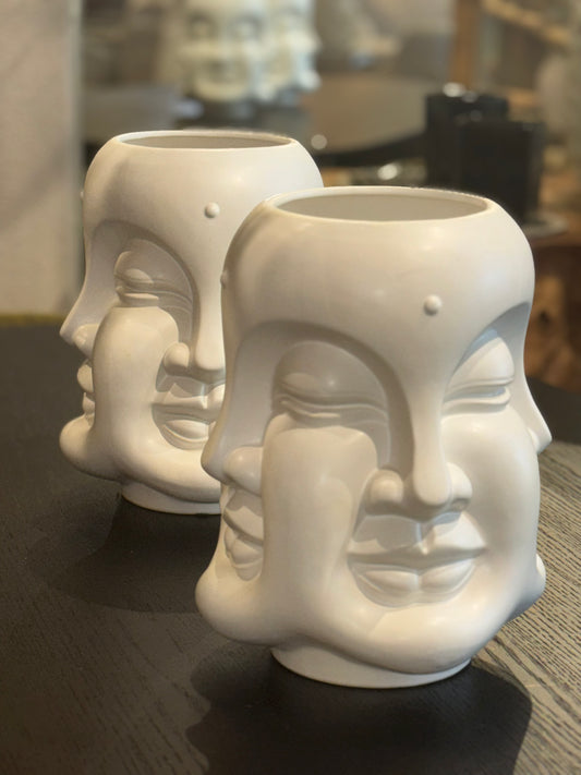 FLORERO CARAS BUDHA