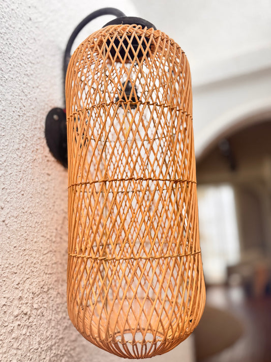 APLIQUE PARED RATTAN EN SOPORTE E27/ 220-240V
