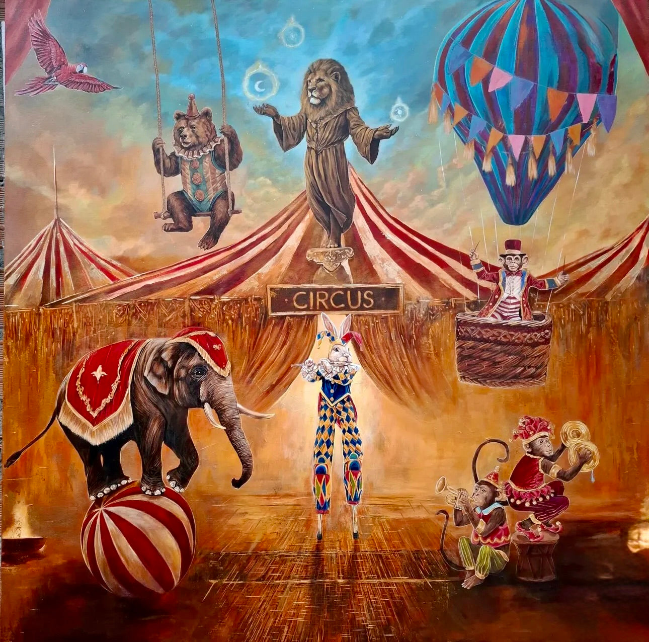 CUADRO CIRCO DE ANIMALES AUTOR