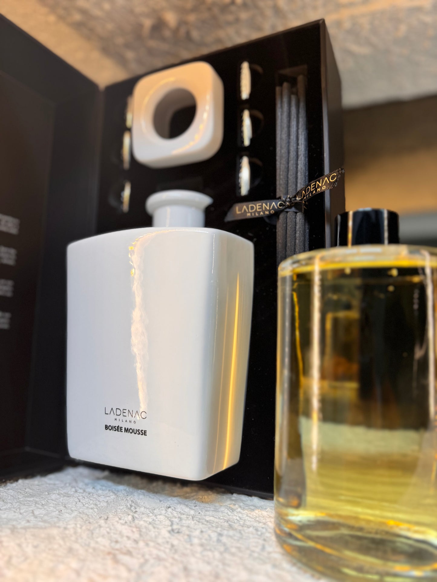 Difusor aroma ceramica blanca boisse mousse