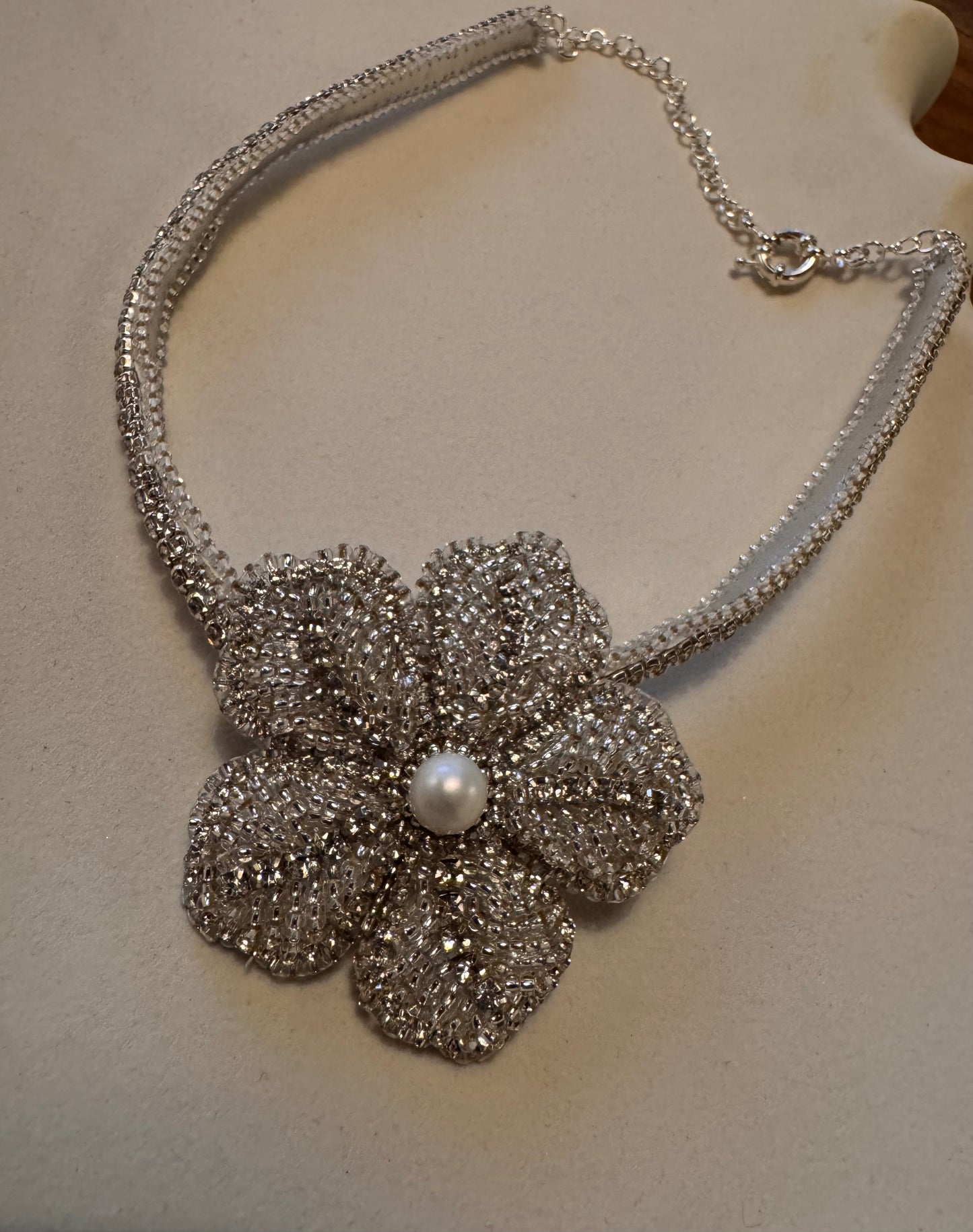 Choker Cristales Plata