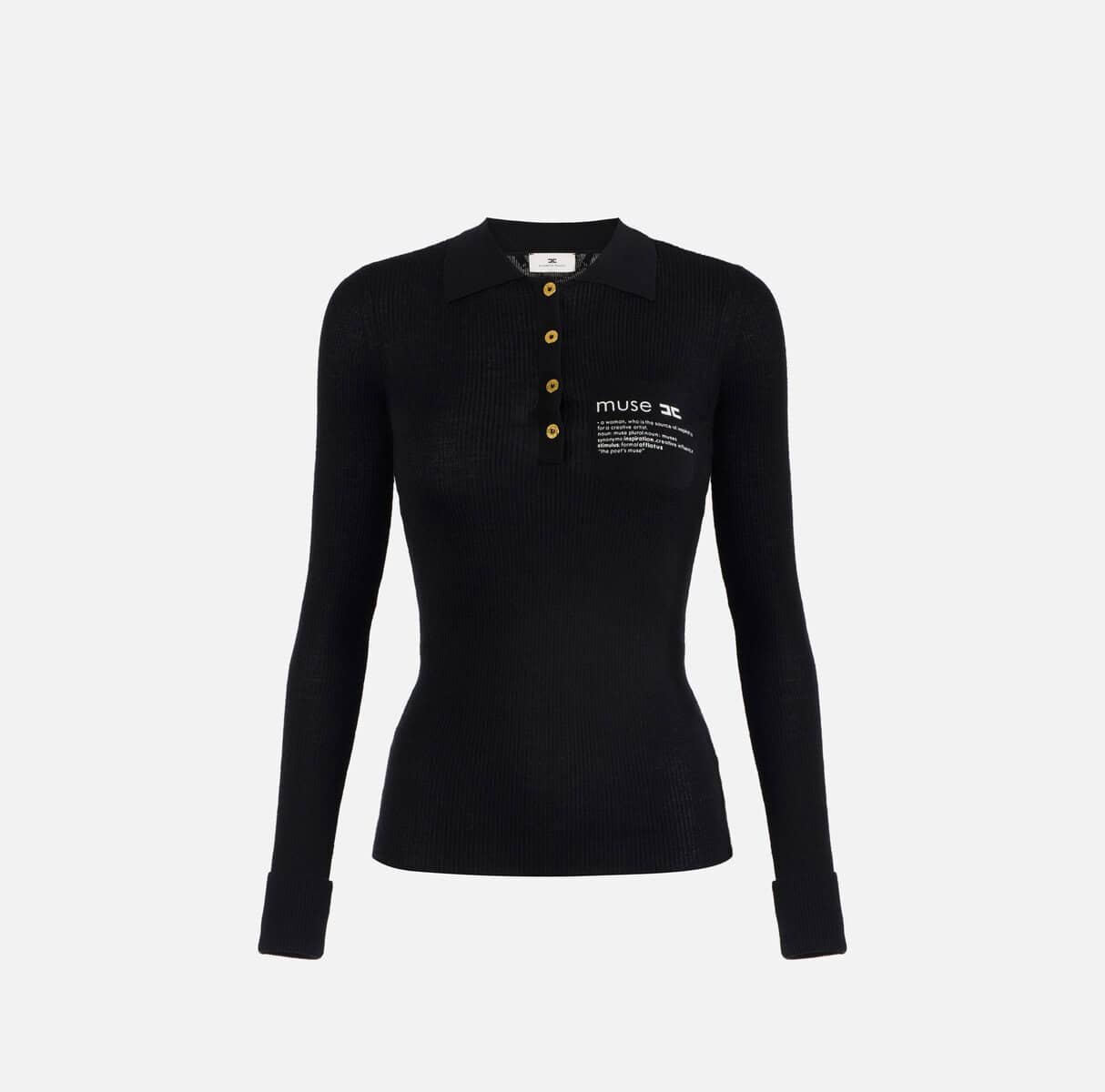 Polo de punto con detalle de letras