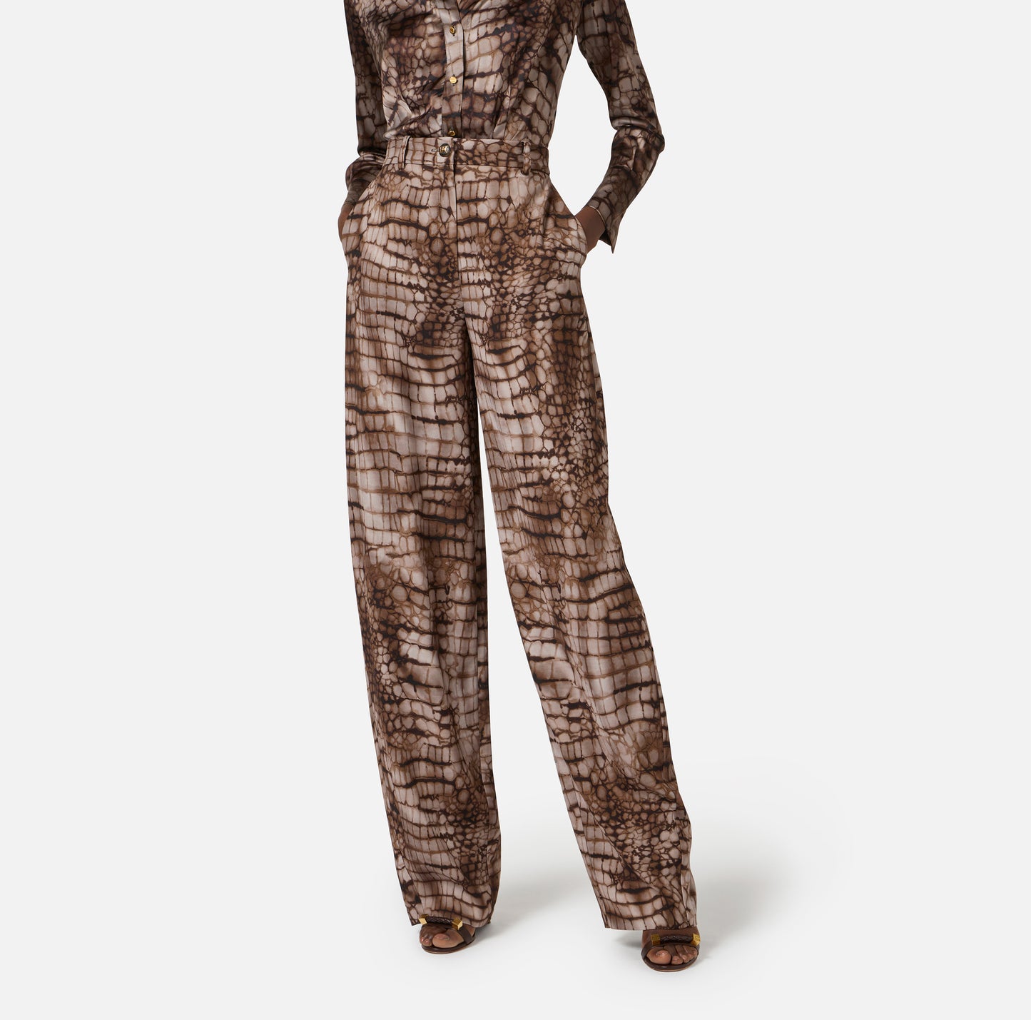 WOMEN'S PANT CACAO W PRINT