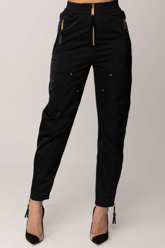 WOMEN'S PANT BLACK HIGH WAIST